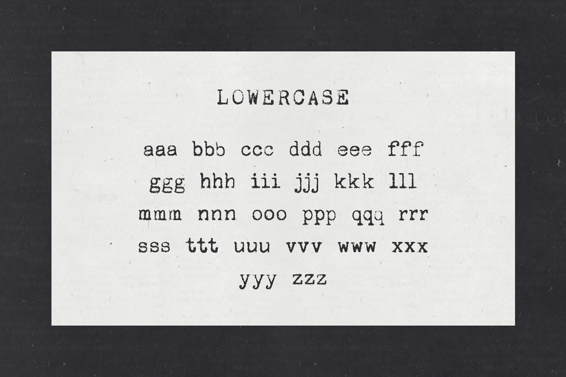 复古做旧喷墨手写打字机效果品牌Logo标题衬线英文字体素材 Corpus Typewriter Font（9021）图层云