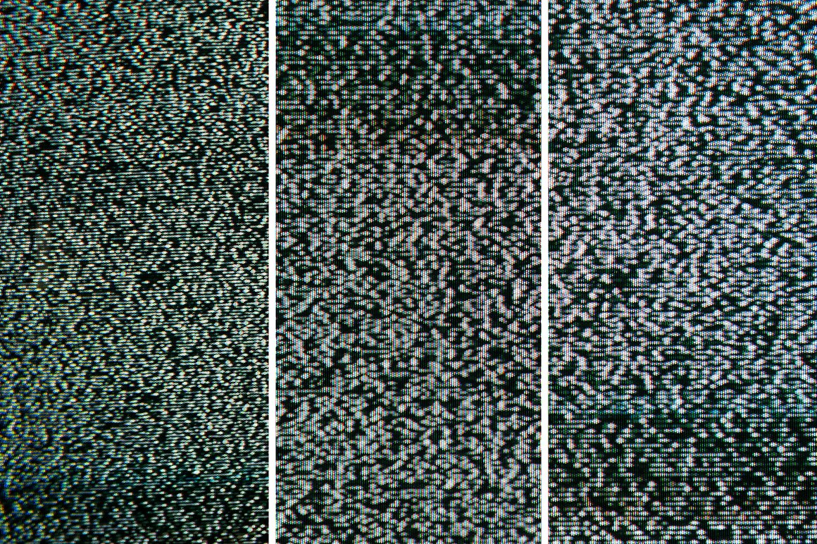 66个做旧CRT电视机信号失真干扰噪点纹理背景素材包 TV noise textures（9030）图层云