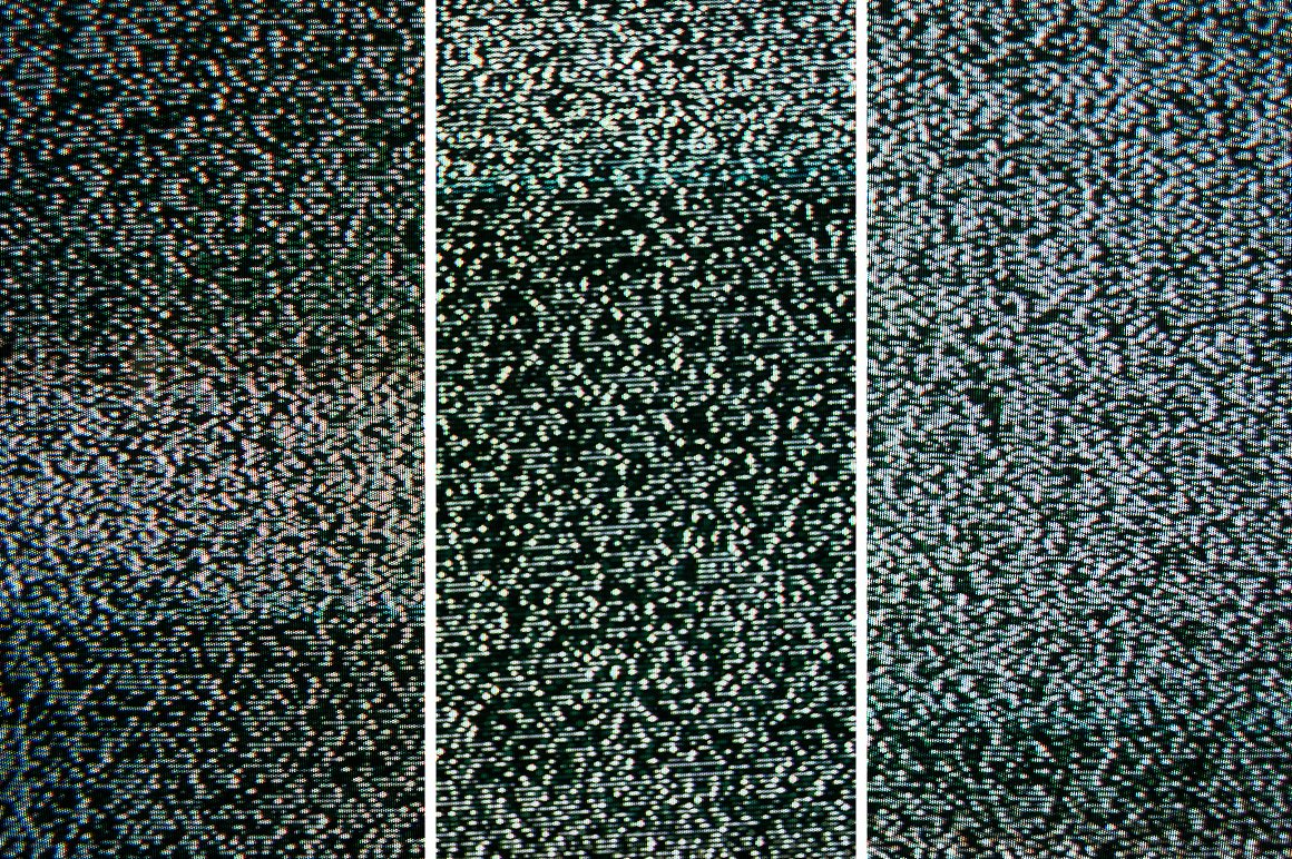 66个做旧CRT电视机信号失真干扰噪点纹理背景素材包 TV noise textures（9030）图层云