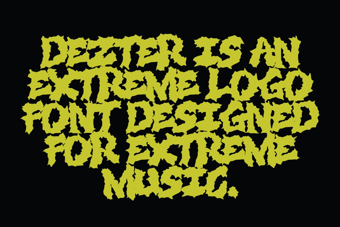 英文字体：前卫朋克摇滚死亡金属摇滚街头艺术毛刺手写抽象装饰文身标题排版字体（9120）图层云