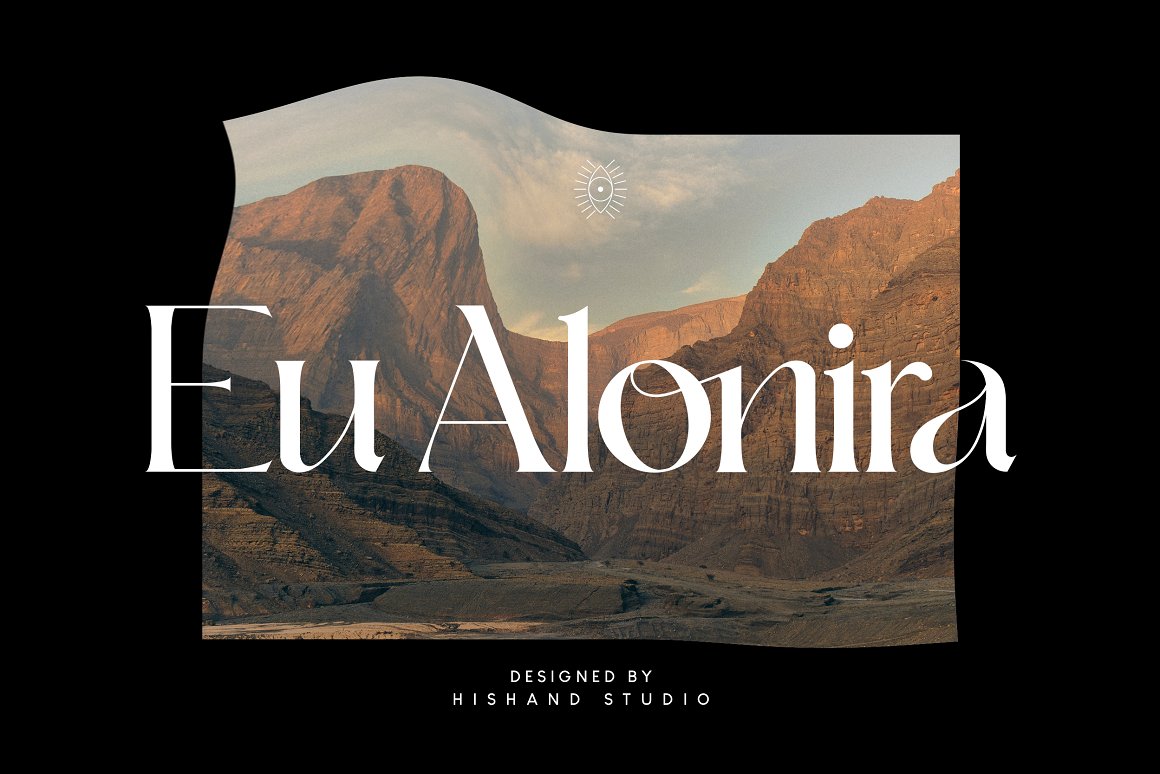 英文字体：时尚优雅品牌婚礼徽标设计衬线英文字体安装包 Eu Alonira Modern Serif（9202）图层云