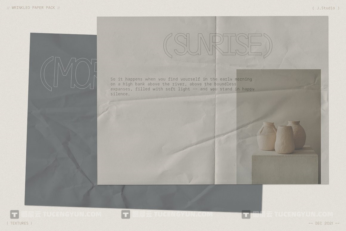 80款高清复古褶皱折痕纸张肌理纹理材质贴图背景图片设计素材 Wrinkled Paper Pack – 70+ PNG Files（9262）图层云