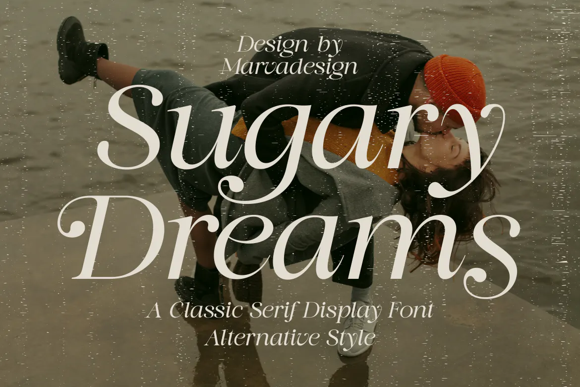 英文字体：时尚优雅产品品牌徽标LOGO杂志海报标题设计PSAI英文字体安装包 Sugary Dreams – A Serif Display Font（9332）