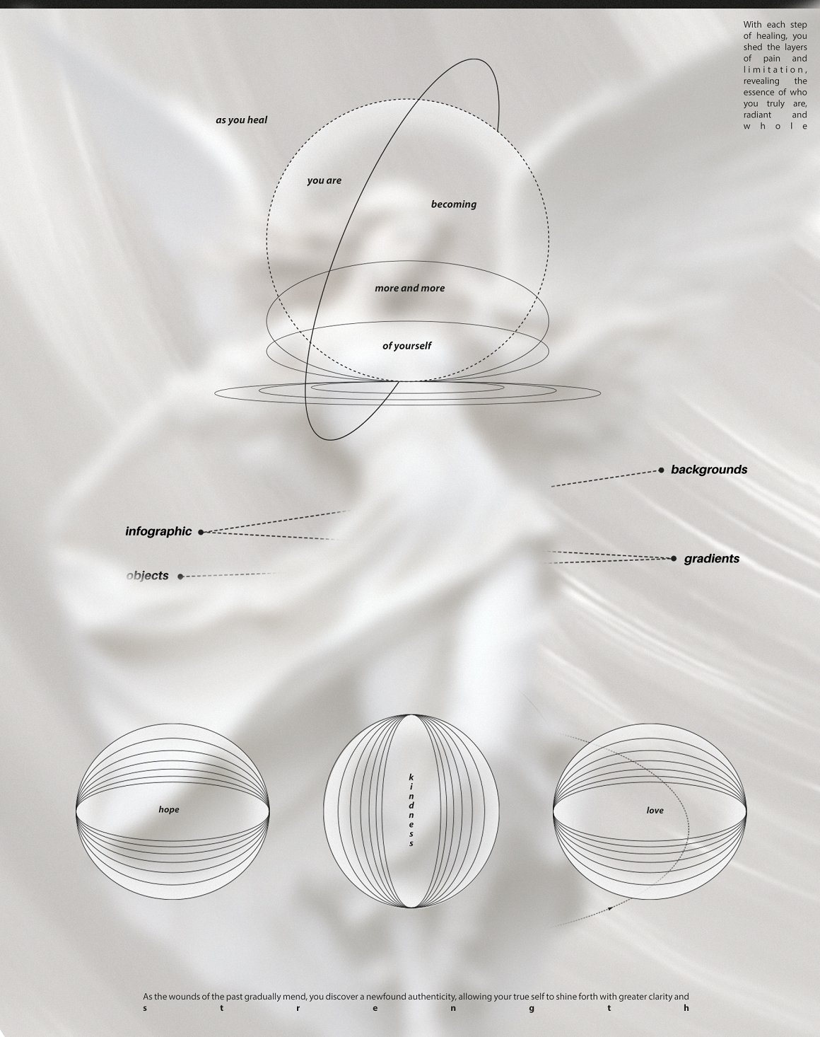 185款优雅梦幻艺术水面云雾云朵天使雕塑AI矢量几何HUD图形拼贴剪贴画PNG设计套装 Harmony. Textures & infographic（9440）图层云