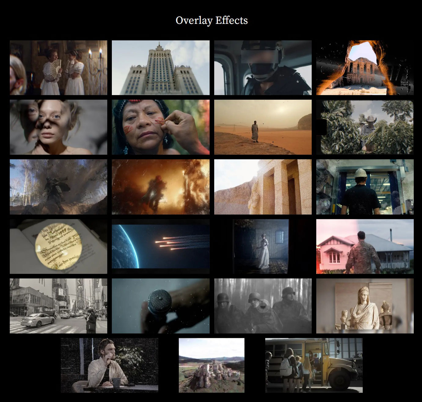 MotionVFX – mDocumentary 72个叙事情绪电影美学冻结帧叠加字体排版时间线转场效果达芬奇预设包（9464）图层云