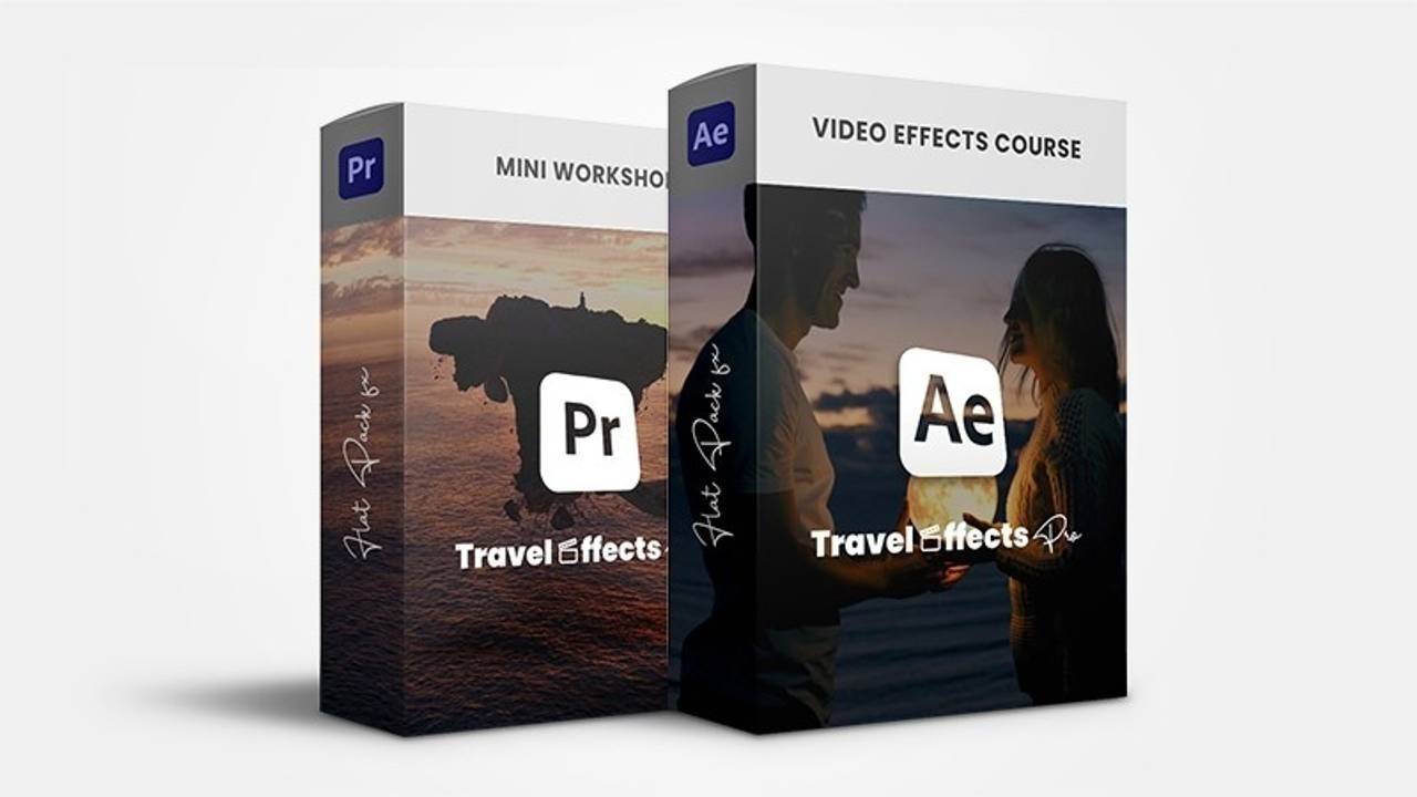 大师课程：电影感旅拍视频制作拍摄幕后全流程视频课程 Flatpackfx – Travel Effects Pro（9520）