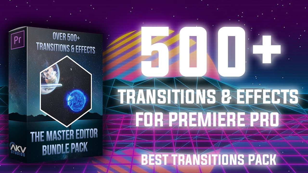 500个专业电影大片视频转场过渡PR色彩校正转场预设 AKVStudios – 500+ Transitions & Effects Pack – The Master Editor Bundle Pack（9554）