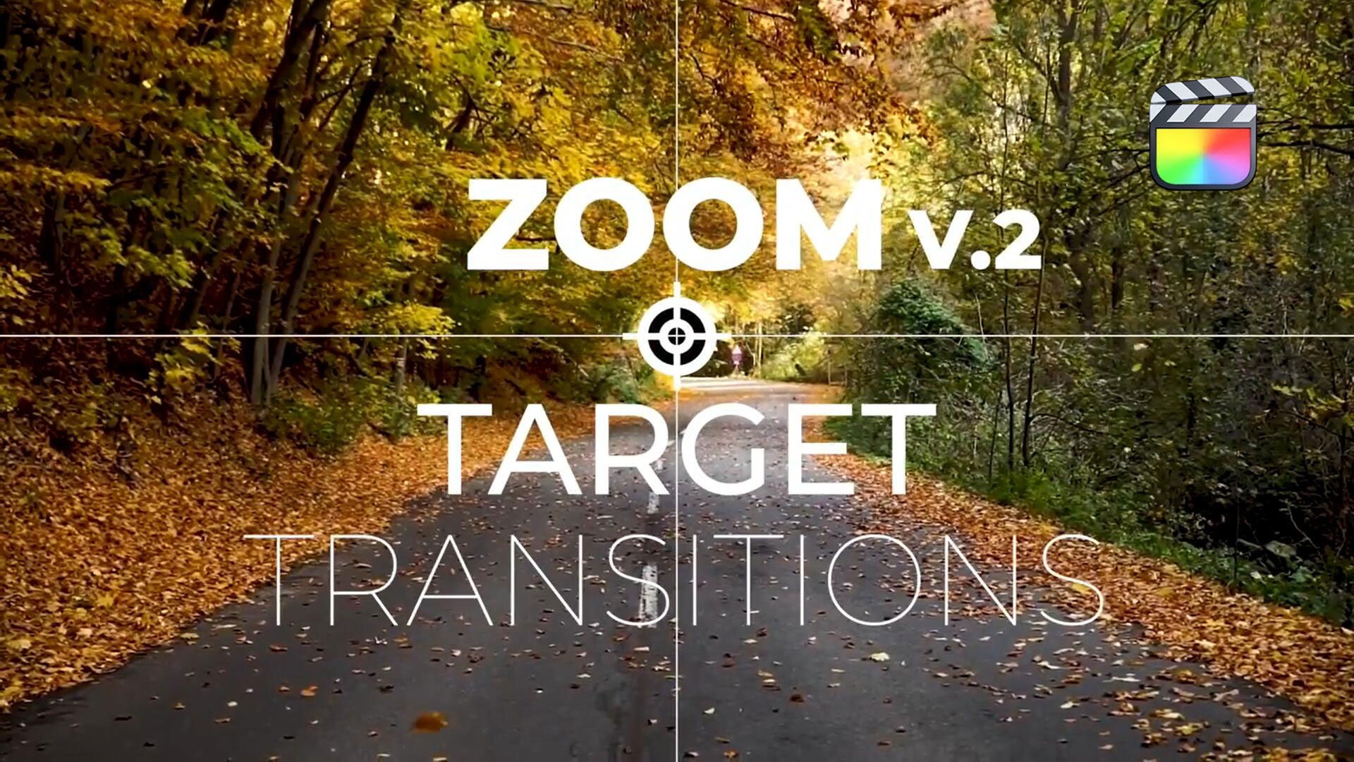FCPX插件：59组可自定义目标焦点缩放过渡转场预设 Zoom To Target Transitions V2（9566）