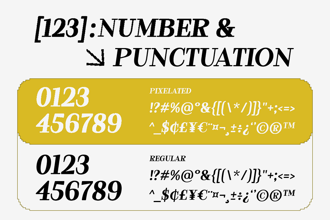 英文字体：未来复古怀旧像素风Y2K游戏LOGO标题设计PSAI英文字体安装包 Reaktona – Pixel Slanted Serif Font（9602）图层云