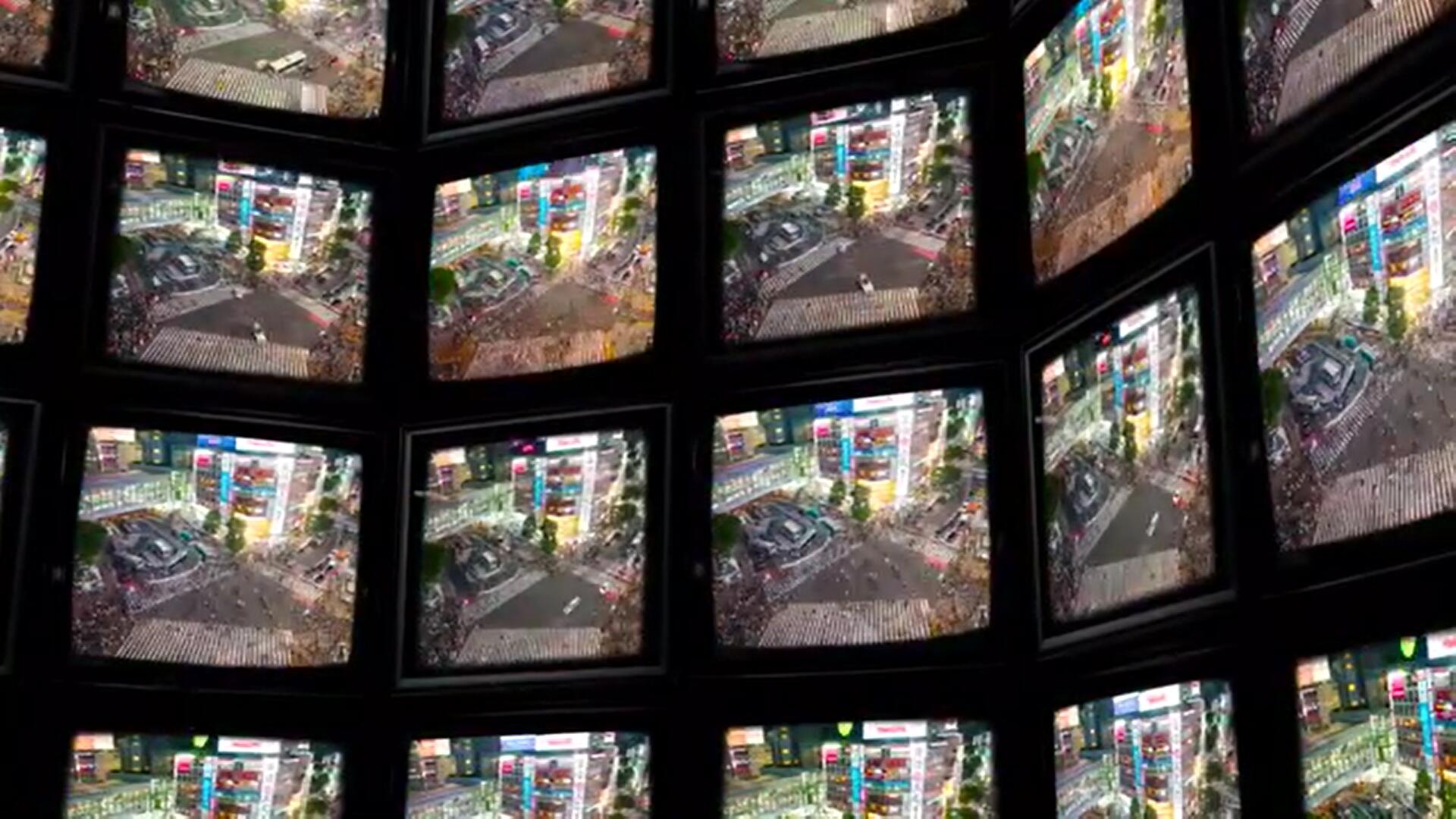 FCPX插件：13个复古老电视模拟多屏幕墙展示效果（9721）图层云