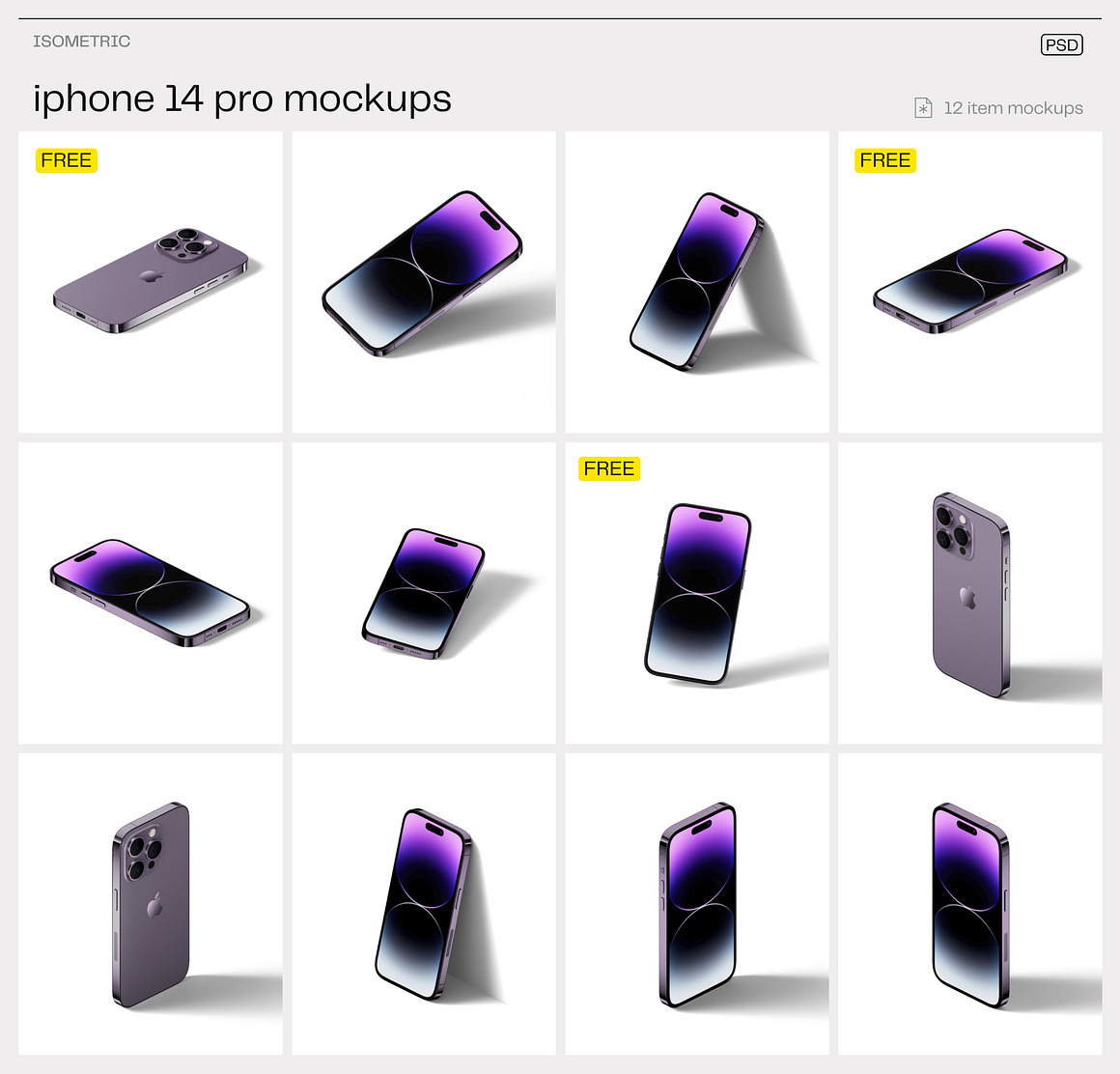 工业风极简质感高级IPhone14 pro苹果手机App界面UI设计作品贴图展示PSD暗黑场景样机套装 iPhone 14 pro mockups（9765）图层云
