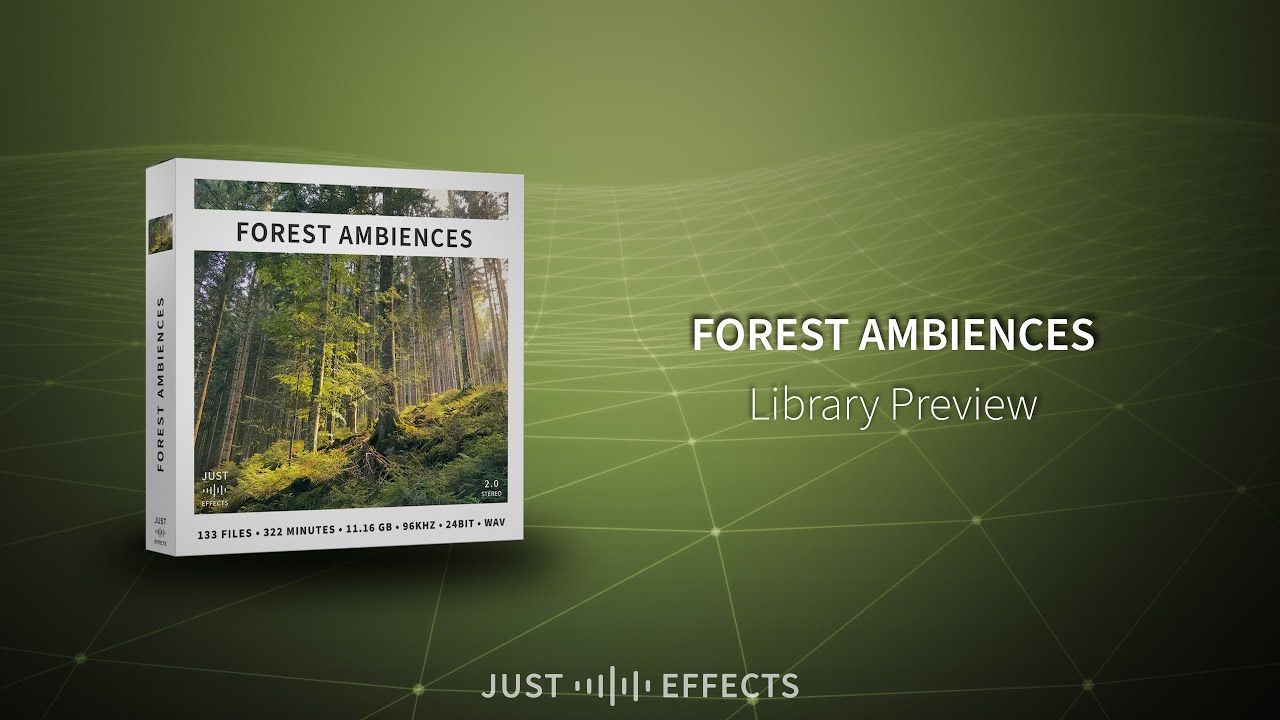音效：春夏秋冬宁静鸟鸣森林风声氛围环境音效库 Just Sound Effects Forest Ambiences（9785）