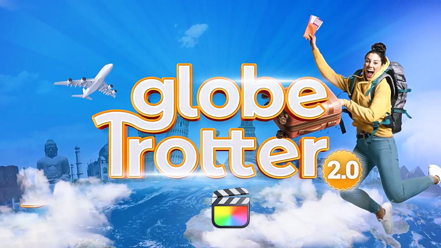 FCPX插件：旅行地图路线坐标旅拍Vlog视频元素包 Globe Trotter 2.0（9782）