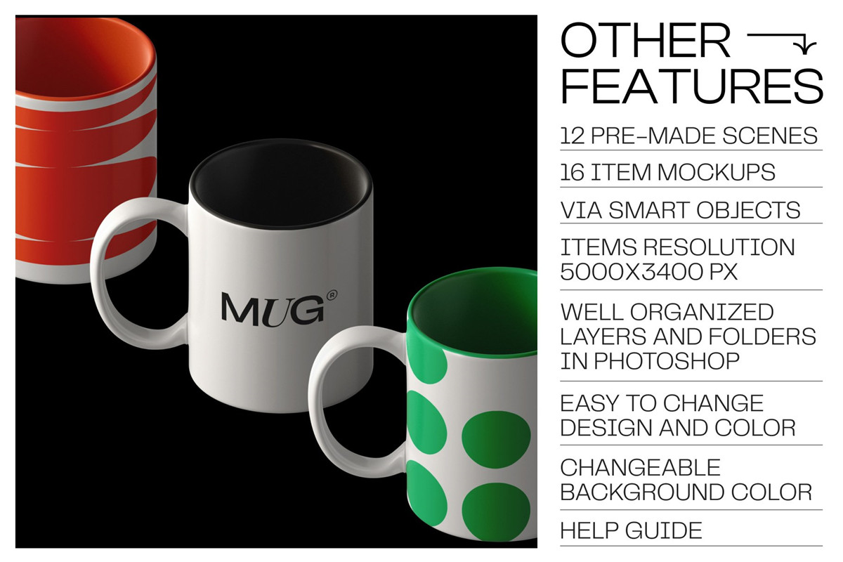 28款高级品牌vi设计文创马克杯礼品陶瓷杯子展示ps智能贴图样机模板素材 (28 PSD) Mug mockups creator（9824）图层云