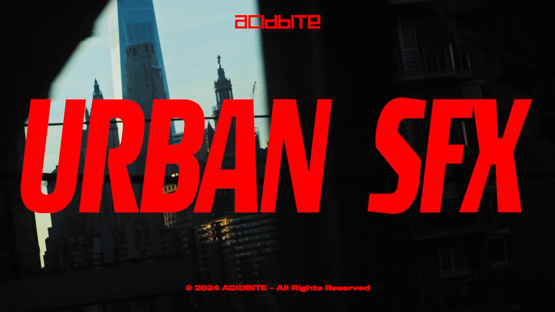 Acidbite - Urban SFX 140个真实城市街头美感紧张气氛完美环境转场背景音效工具包（9855）图层云