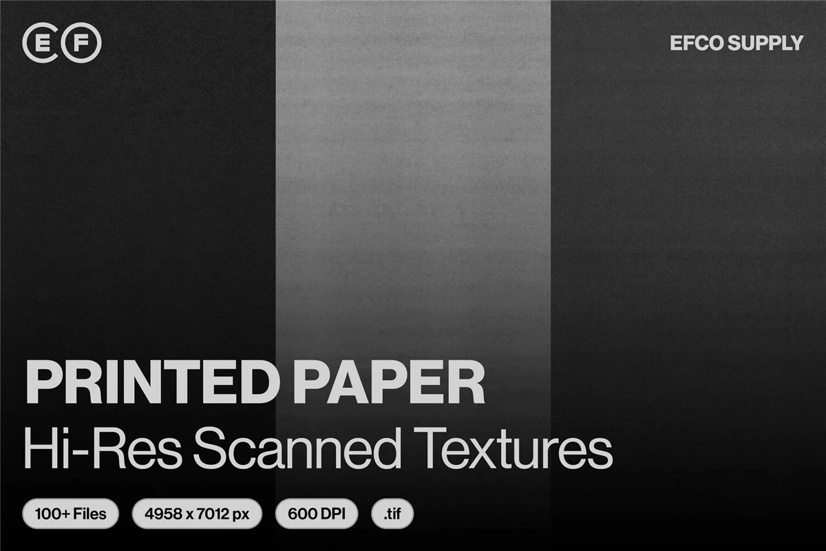 100+高分辨率复古真实喷墨打印机扫描仪复古纸张纹理肌理背景图片设计套装 PRINTER NOISE TEXTURES（9870）