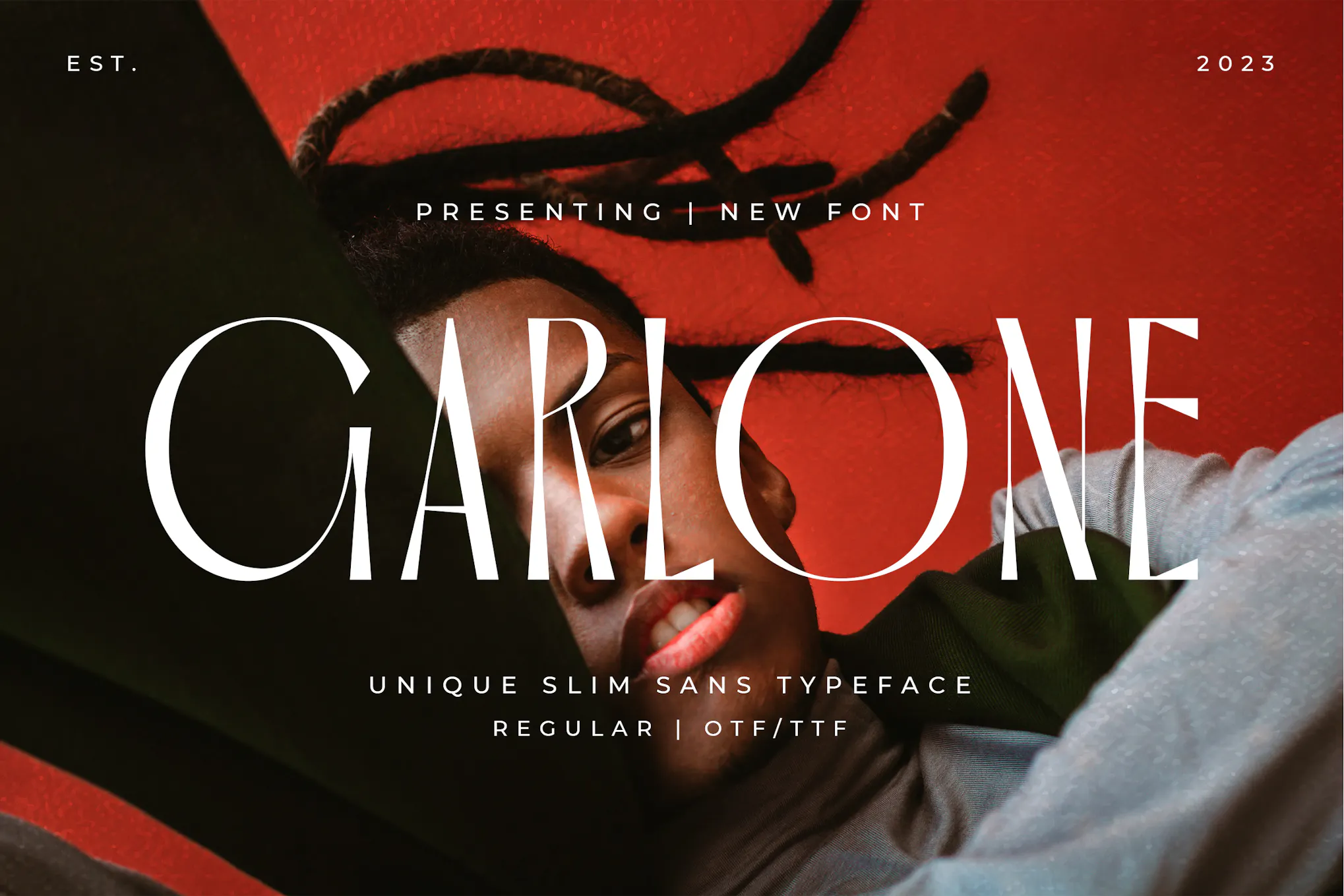 英文字体：现代简约品牌海报包装设计无衬线英文字体安装包 Garlone Unique Slim Sans Typeface（9879）图层云