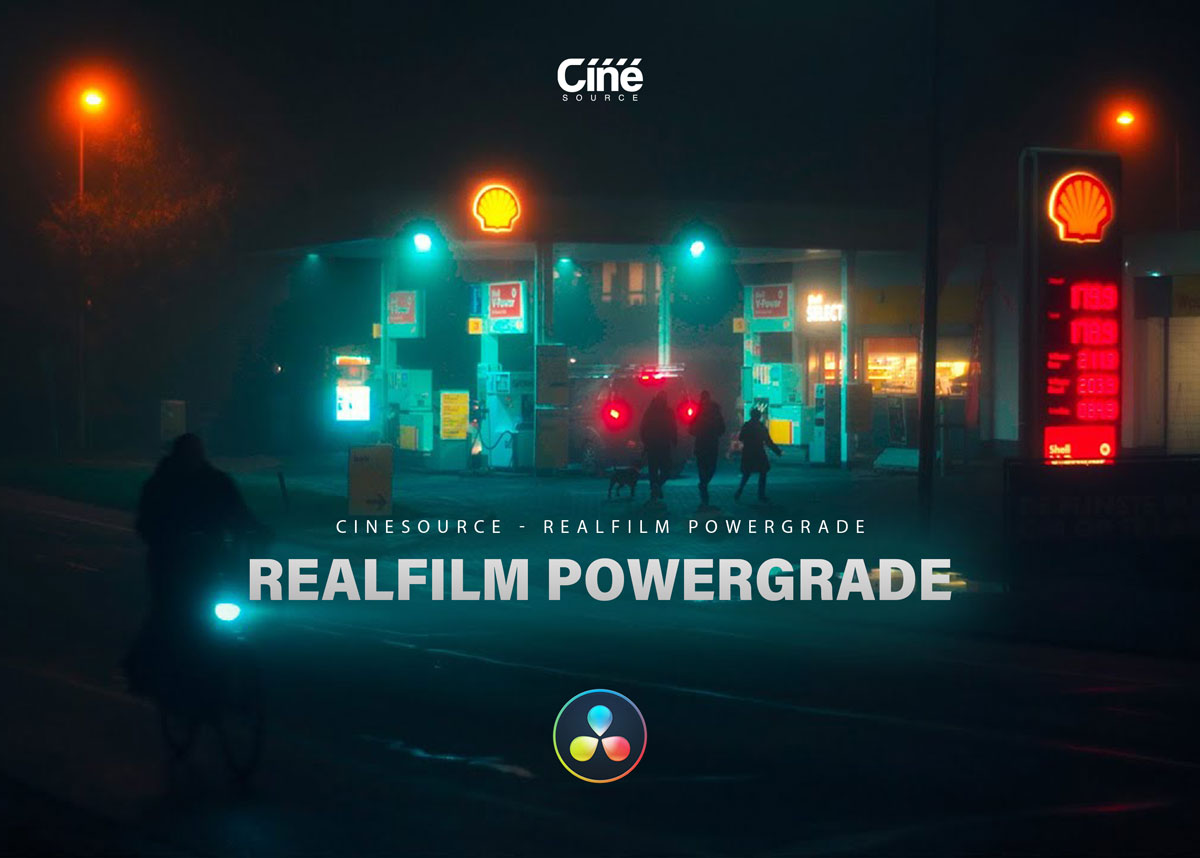Cinesource - RealFilm Powergrade 复古美感柯达35mm电影级红绿蓝光晕胶片模拟达芬调色节点（9892）