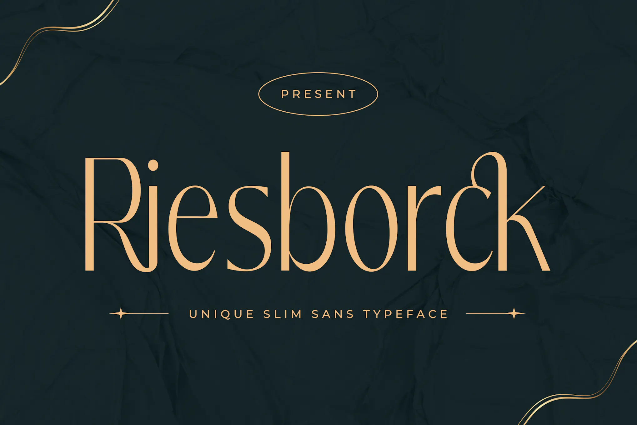 英文字体：优雅极简现代创意纤细排版标题衬线英文字体 Riesborck - Unique Slim Sans Typeface（9900）图层云