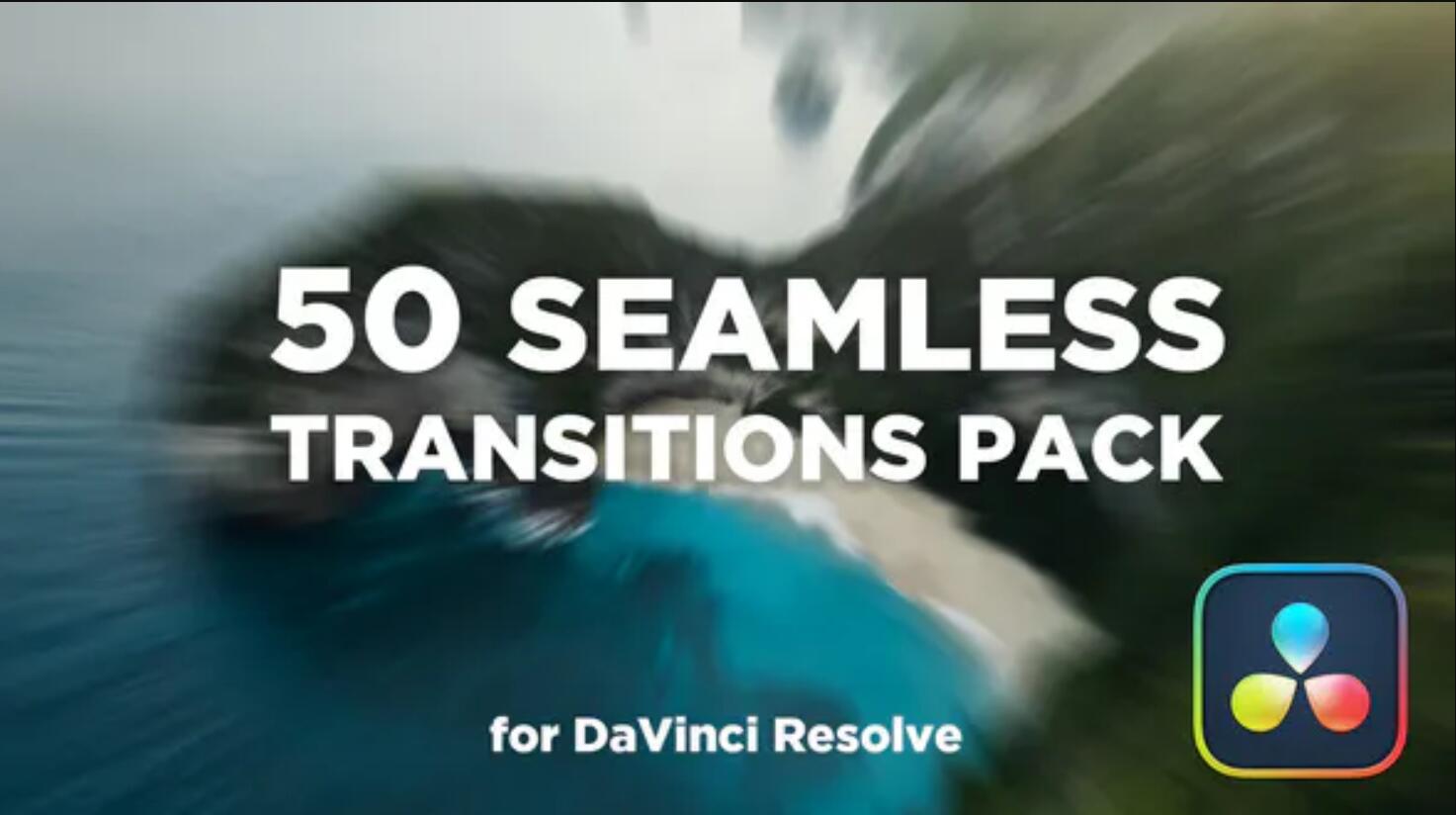 达芬奇预设：50种缩放冲击移动旋转滚动摇晃无缝视频转场预设 Seamless Transitions Pack（9970）