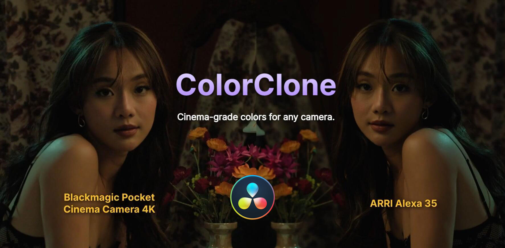 达芬奇插件：电影级胶片模拟相机AI人工智能色彩匹配达芬奇插件 Filmatic AI - ColorClone 1.1.1 OFX 达芬奇 Win破解版（9990）