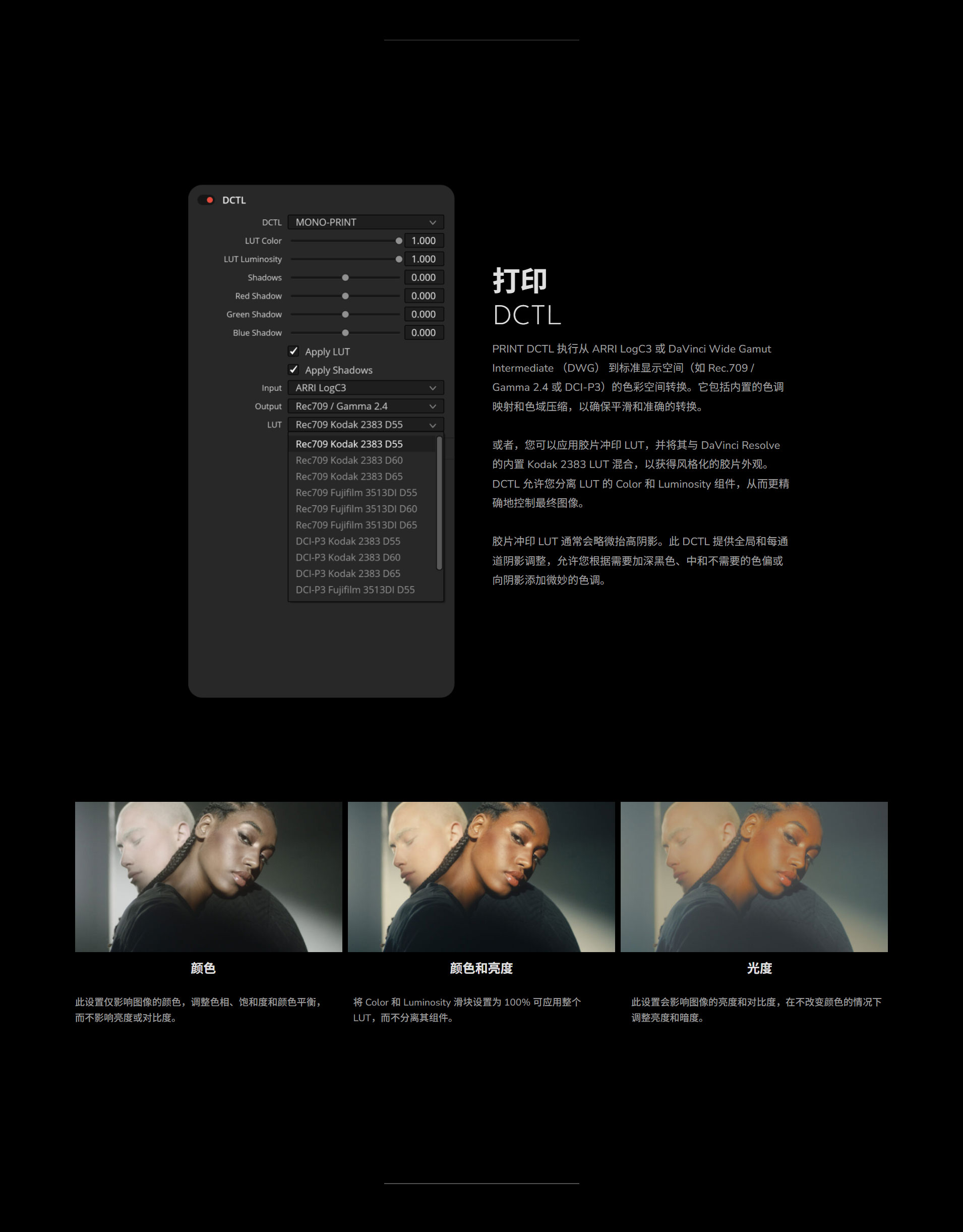 MonoNodes – LOOK / LAB / PRINT DCTLS V3 复古美学柯达富士胶片负片模拟电影感DCTL达芬奇插件（10054）图层云