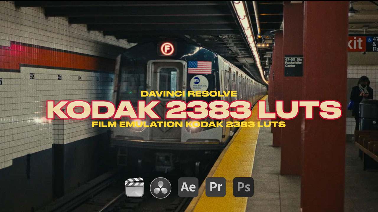 复古柯达2383电影美学胶片模拟色彩摄影调色LUT预设包 Kodak 2383 Lut（10232）