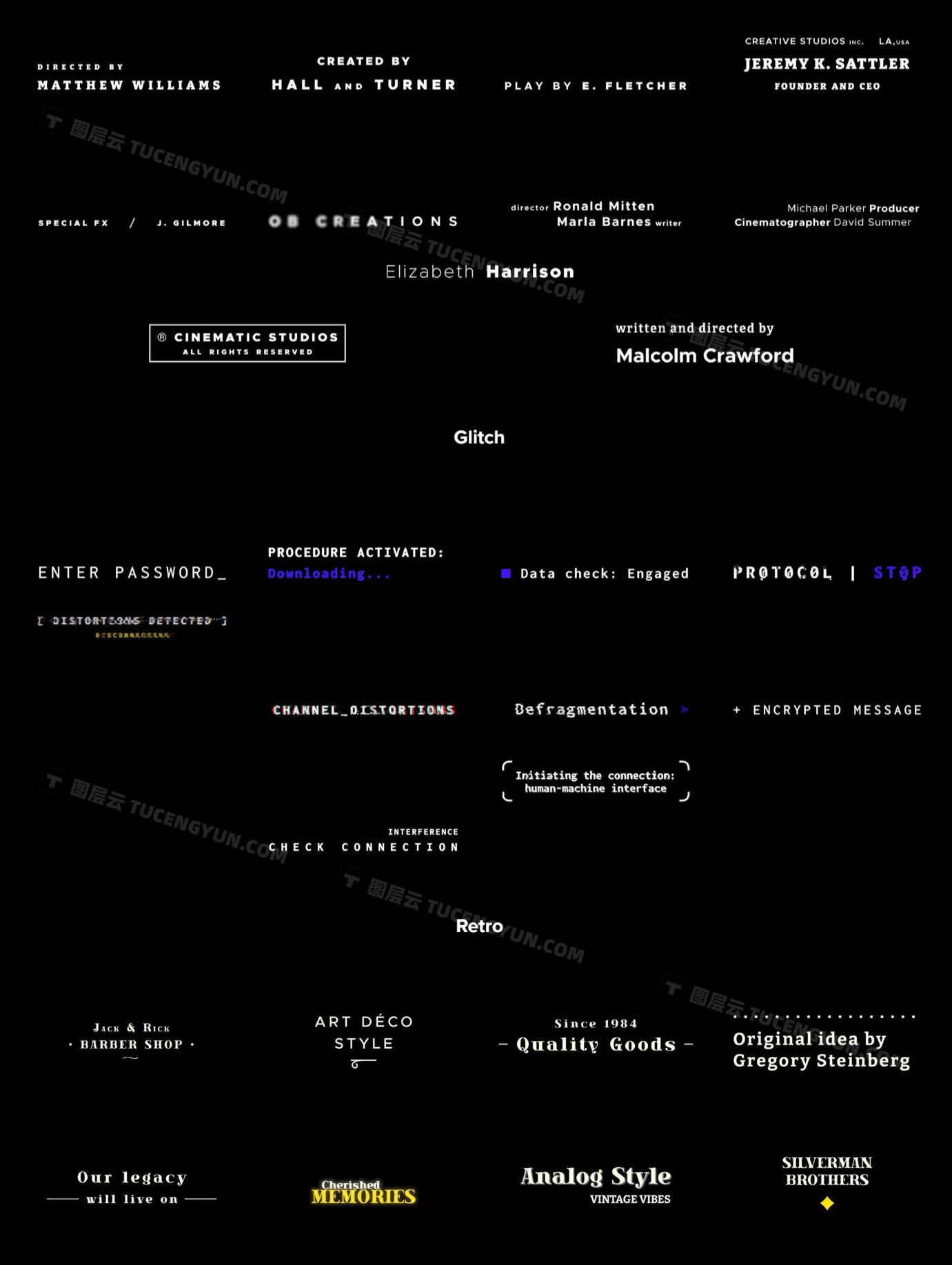 MotionVFX – mLowers Universal 71种多样化史诗现代故障复古氛围动态文字标题动画效果FCPX插件（10379）图层云