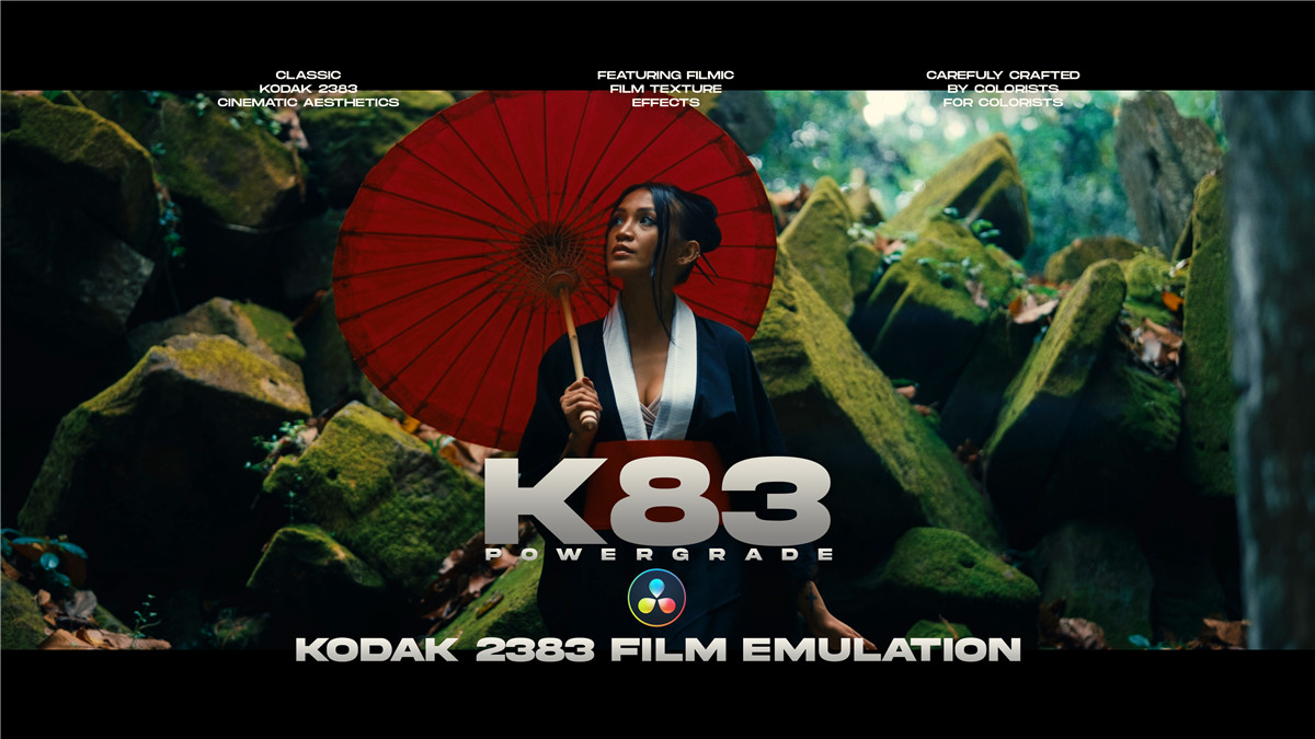 K83 Cinematic PowerGrade 经典好莱坞电影级柯达Kodak 2383胶片模拟薄膜颗粒纹理达芬奇调色节点 K83 Cinematic PowerGrade | Kodak 2383 Film Emulation（10392）