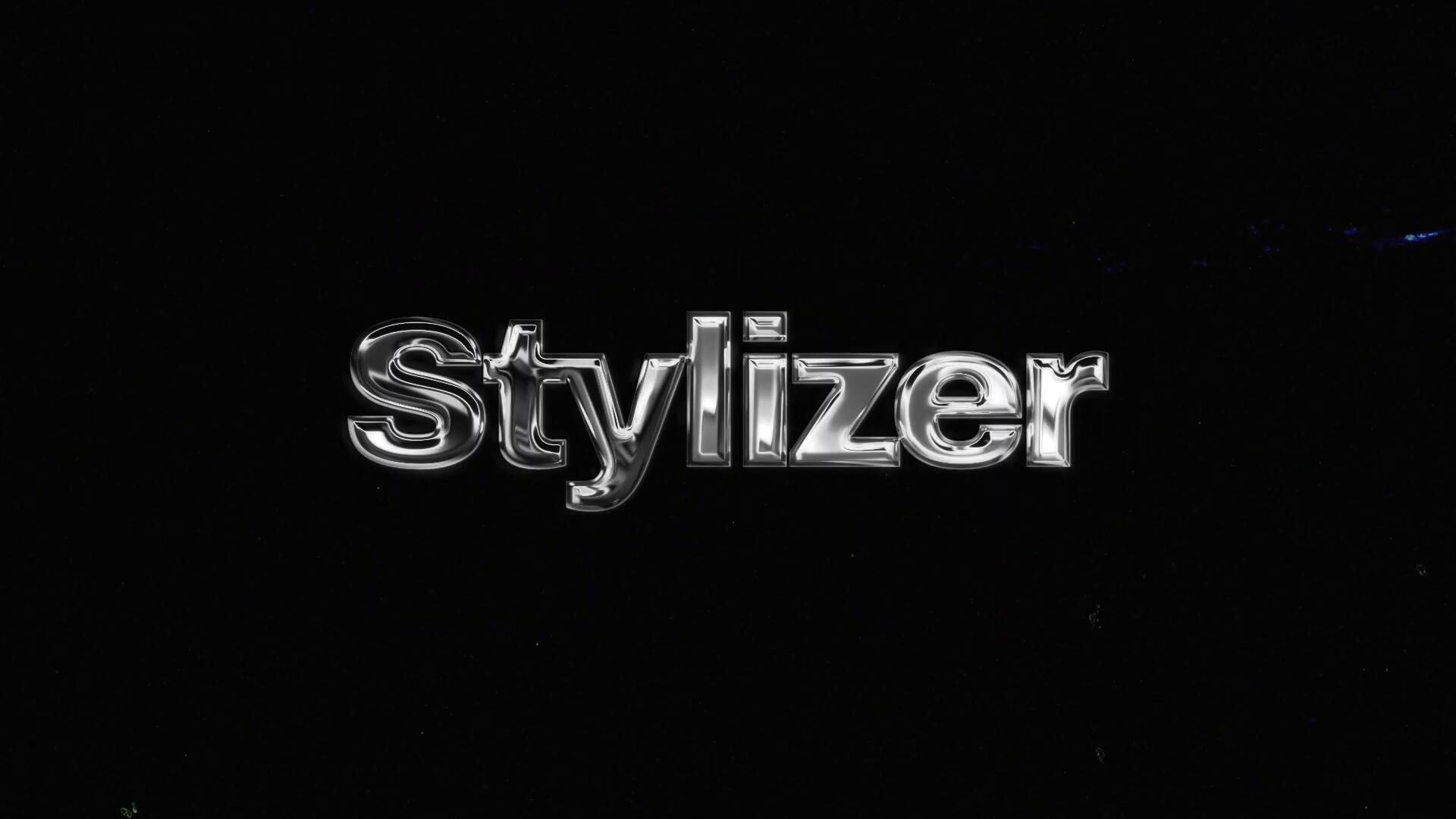 Happy Editing - Chrome Stylizer 全息3D金属镀铬扭曲流体酸性效果笑脸文字标题LOGO动画AE/PR模板（10410）图层云