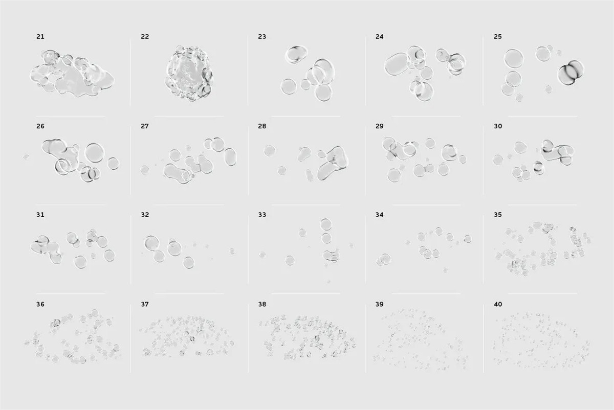 透明液体3D气泡流体玻璃扭曲变形文本标题置换特效PSD样机套装 Glass Mass Distortion Shapes（10423）图层云