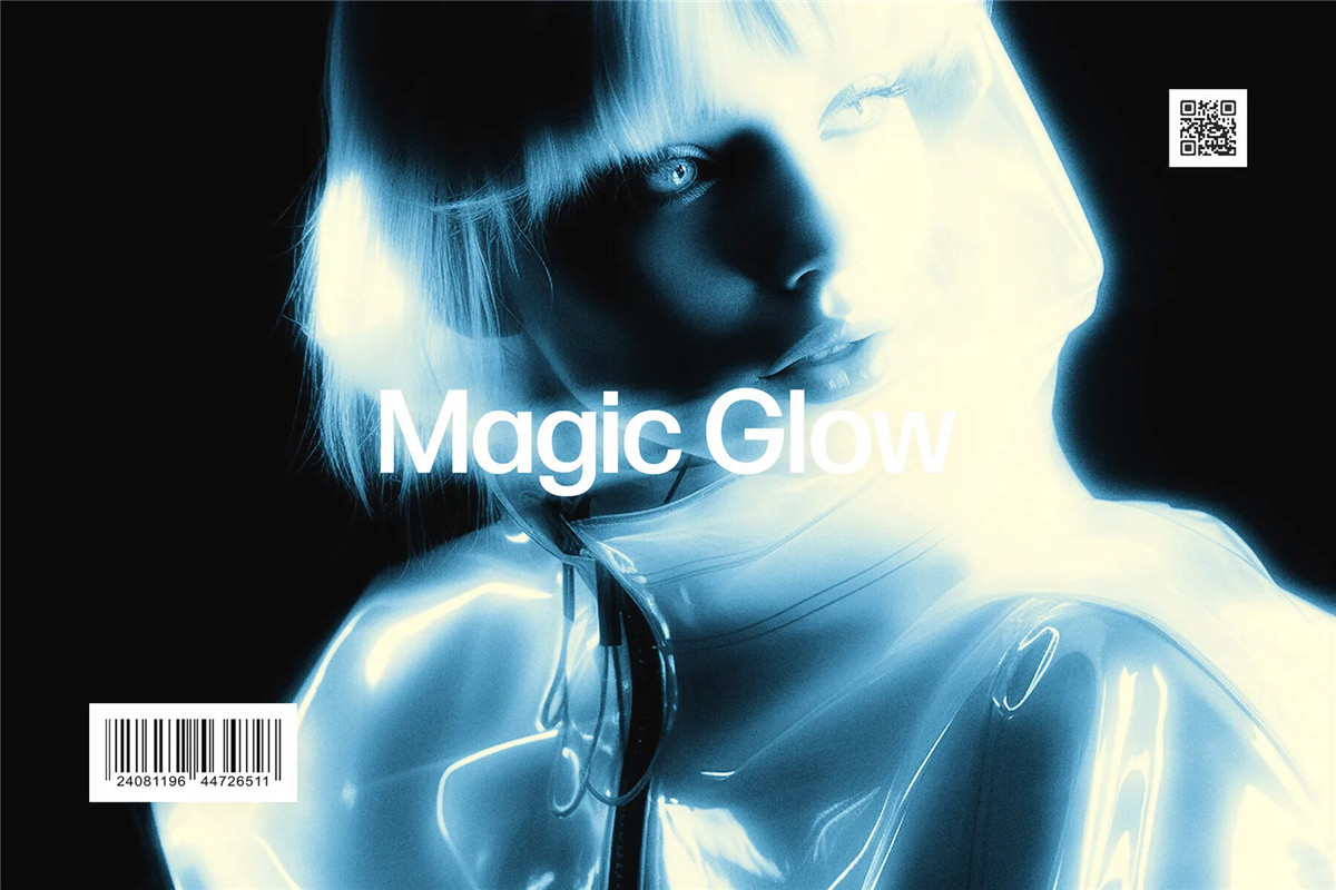 复古梦幻发光朦胧柔和灵魂神秘Y2K图片后期叠加滤镜PSD特效样机 Magic Glow Photo Effect（10433）图层云