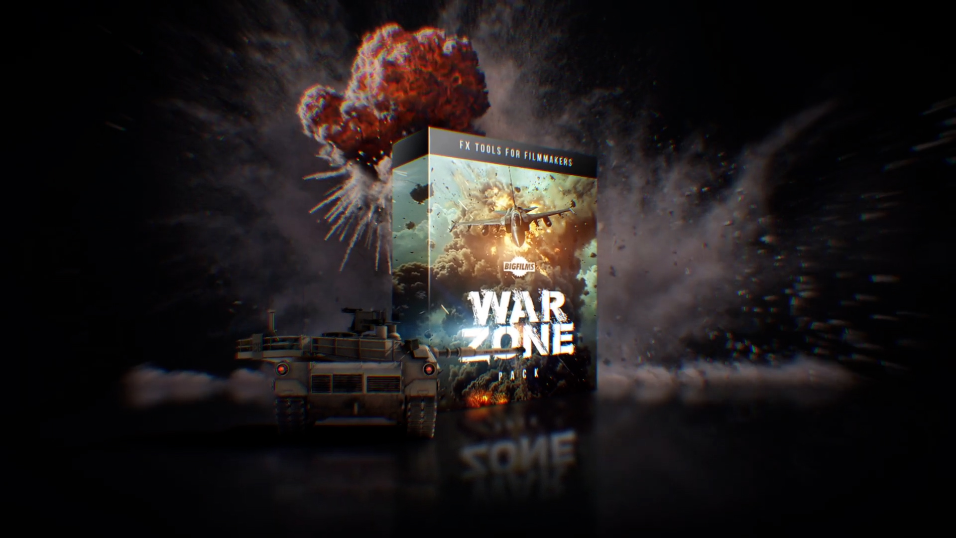 Bigfilms – WARZONE Pack 538组飞机坦克战斗机直升机导弹火焰爆炸战争特效合成4K视频素材+透明背景通道（10528）图层云