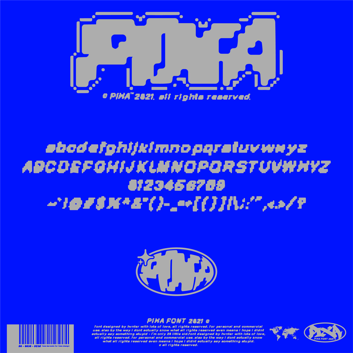 英文字体：复古千禧Y2K艺术风格日本游戏机像素风装饰排版字体 HAVTER- Pixa Typeface（10568）图层云