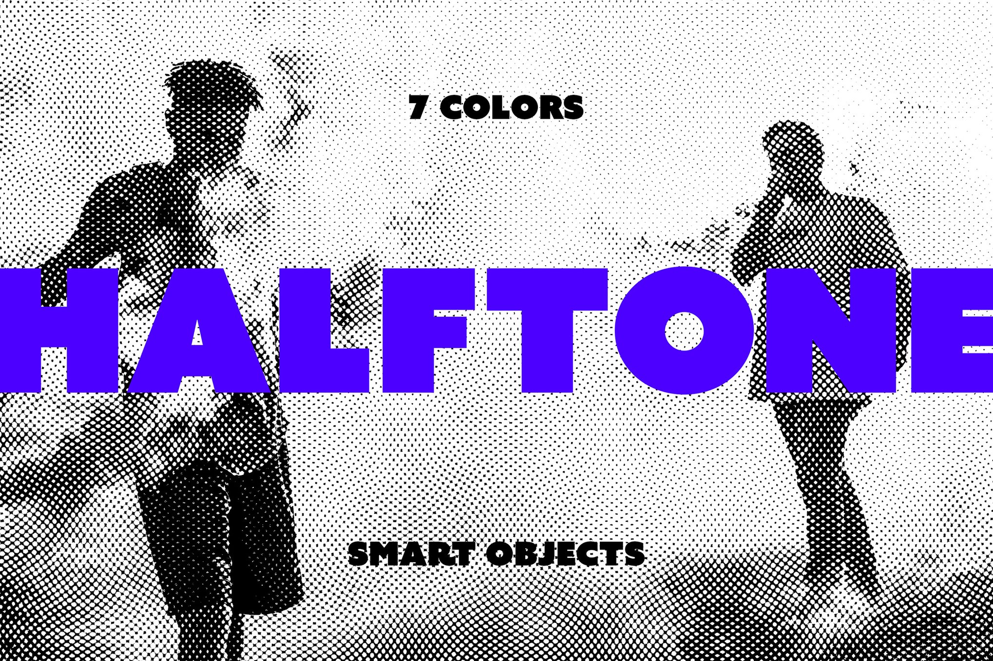 复古半色调像素颗粒波点雕刻纹理叠加PSD特效样机 Halftone Effect（10603）图层云