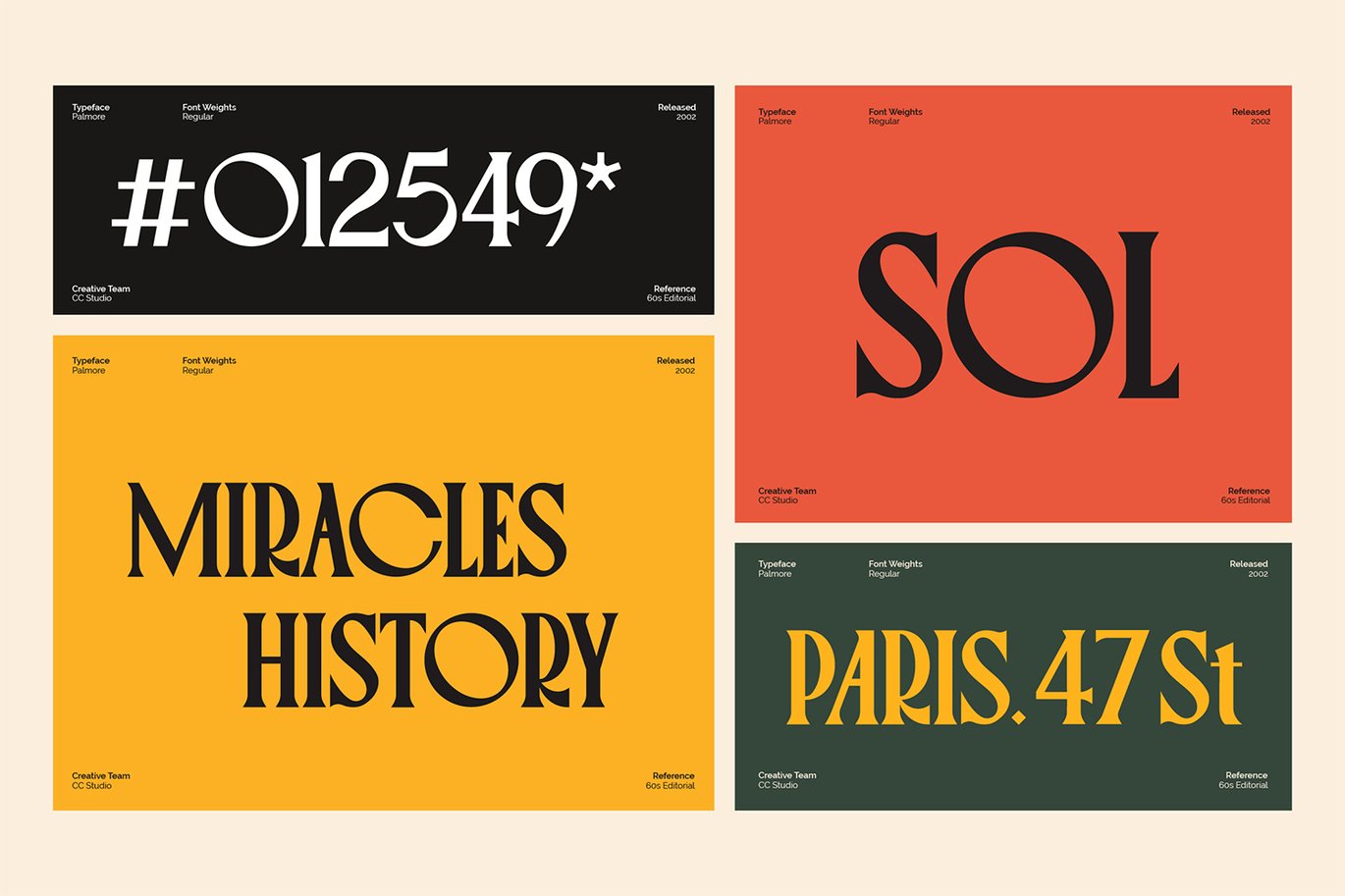 英文字体：复古浓缩美式艺术海报排版标题logo品牌VI字体 PALMORE – Vintage Rounded Serif（10620）图层云