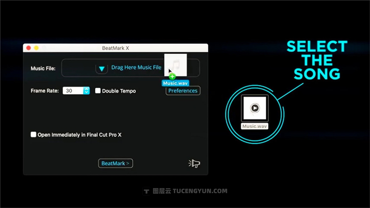 FCPX插件：智能音频音效节拍卡点自动标记工具BeatMark 2 汉化版 支持M1/2/3芯片（10750）图层云