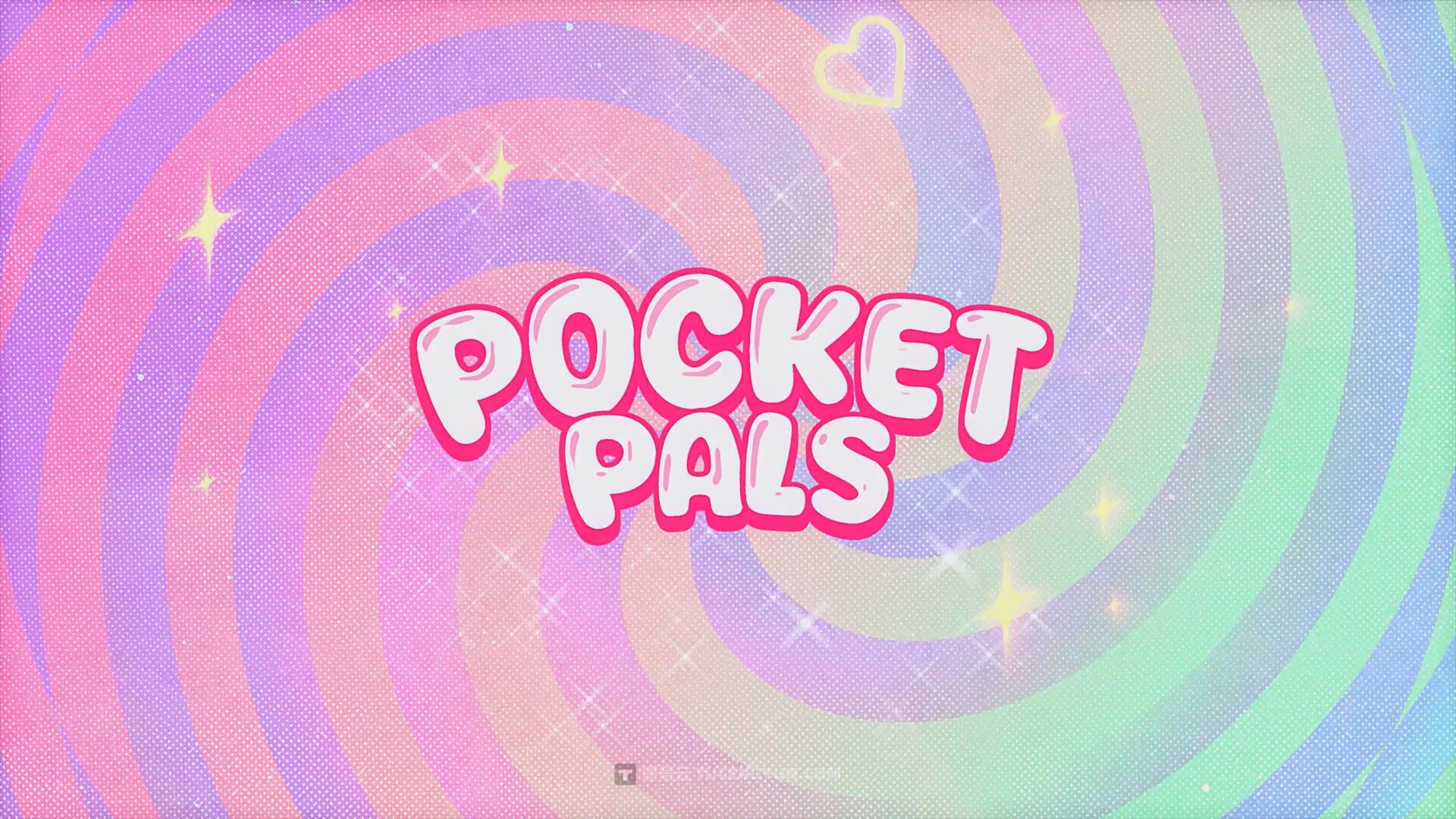 AE模板：复古Y2K趣味3D游戏机屏幕动态视频介绍开场标题排版模板 Pocket Pals Modular Intro（10906）图层云