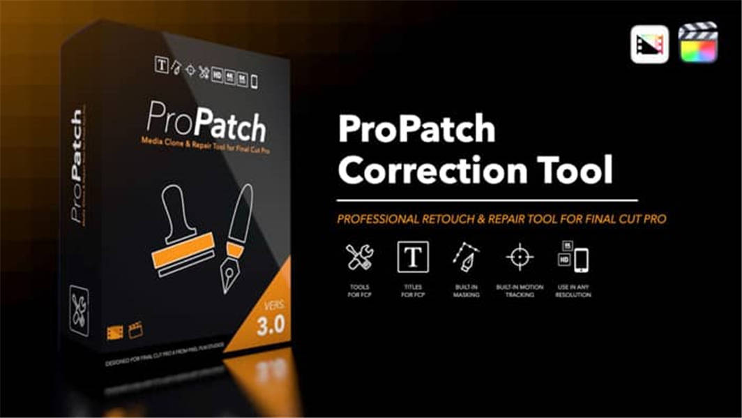 FCPX插件：ProPatch 3.0 专业级瑕疵清理擦除修补移除替换克隆工具（10919）图层云