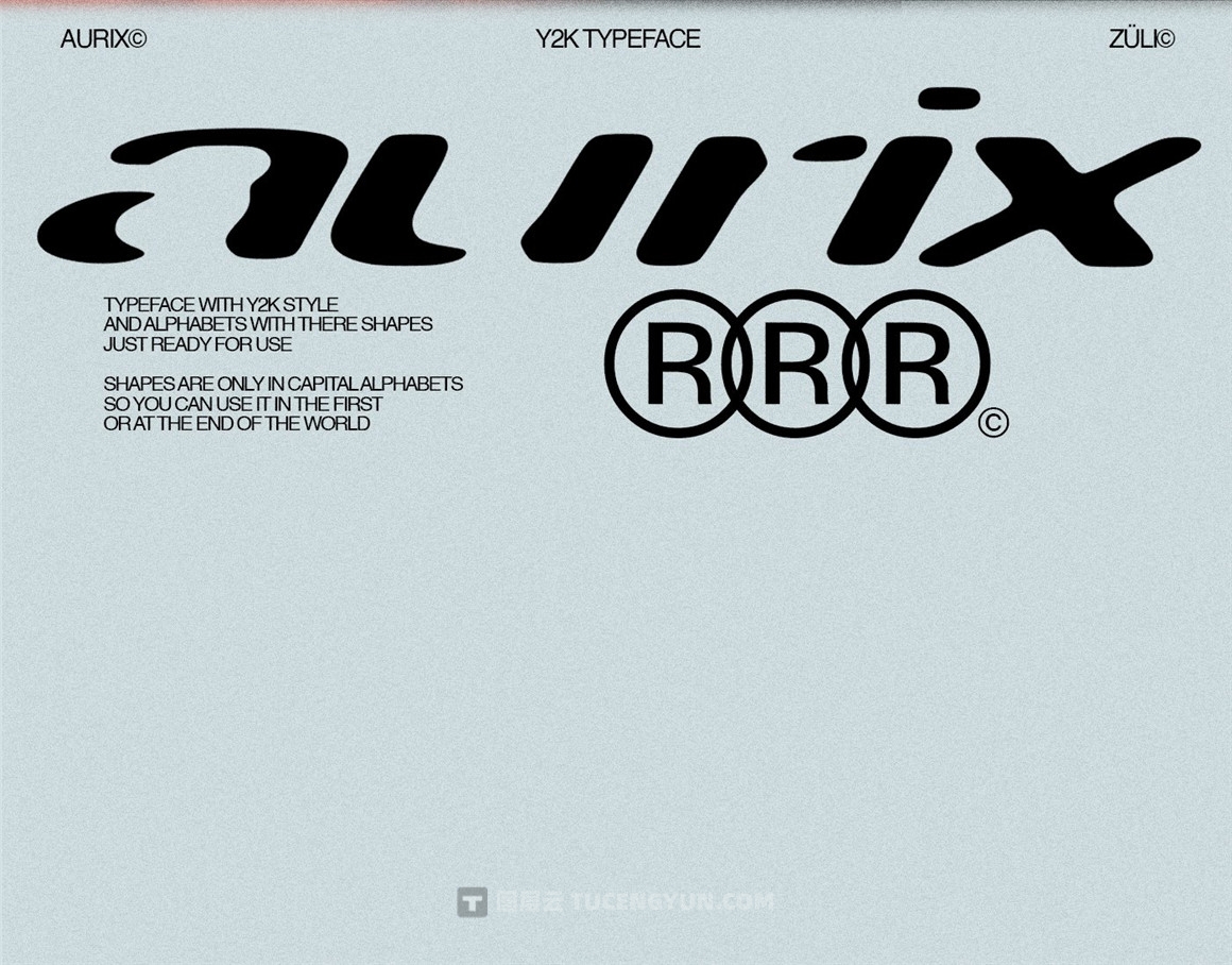英文字体：复古Y2K艺术科技未来抽象英文标题排版手写装饰性字体 Aürix – Y2k Typeface（10924）图层云