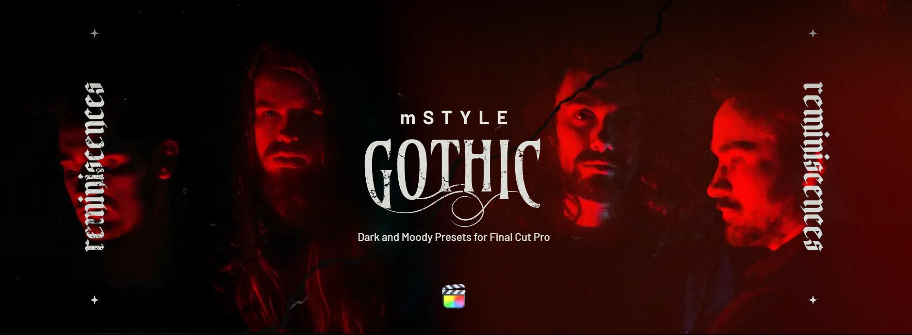 Motionvfx mStyle Gothic 复古黑暗哥特式美学恐怖阴郁艺术剪辑排版转场视觉效果FCPX插件（11111）图层云