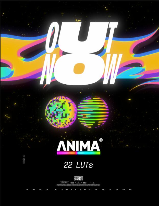 ANIMA – Thermal LUTs 22个嘻哈说唱风格抽象光谱红外热成像夜视绿靛蓝单色视觉源LUT调色预设包（11112）