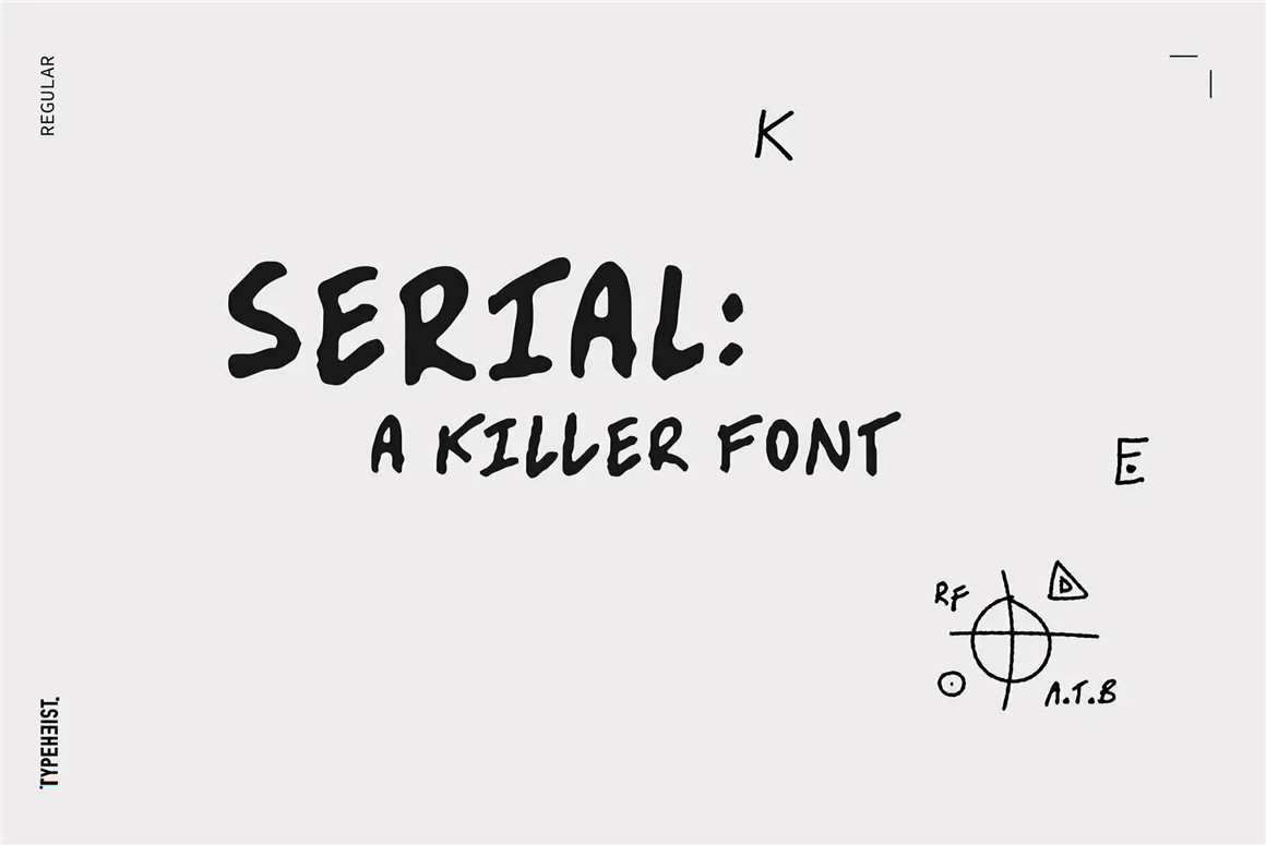 英文字体：真实随性凌乱而逼真混搭手写英文笔迹字体 Serial: A Killer Handwriting Font by TYPEHEIST（11142）