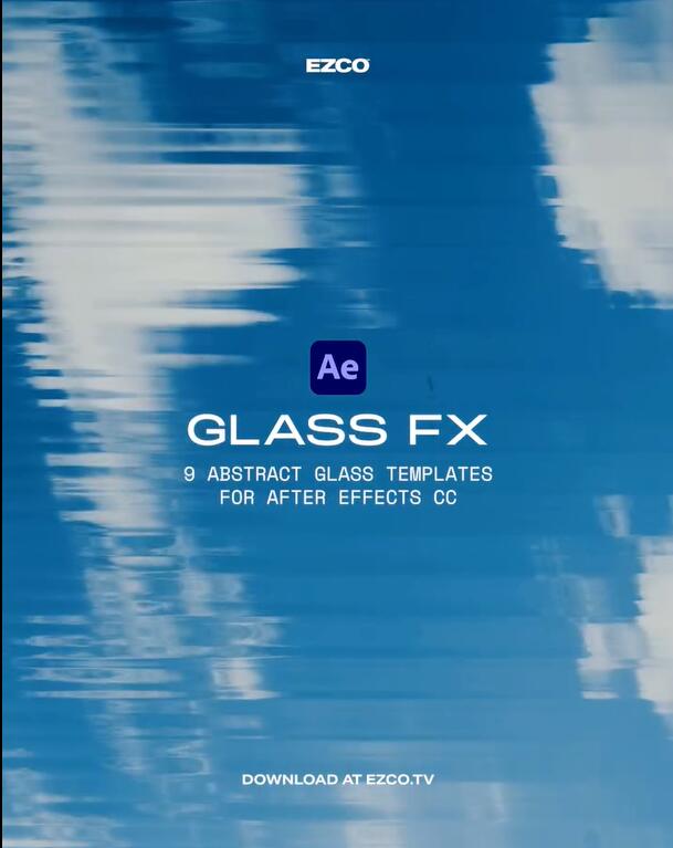 HAPPY EDITING – GLASS FX 复古梦幻美学棱镜玻璃压花折射扭曲纹理模糊堆叠效果AE模板（11186）图层云