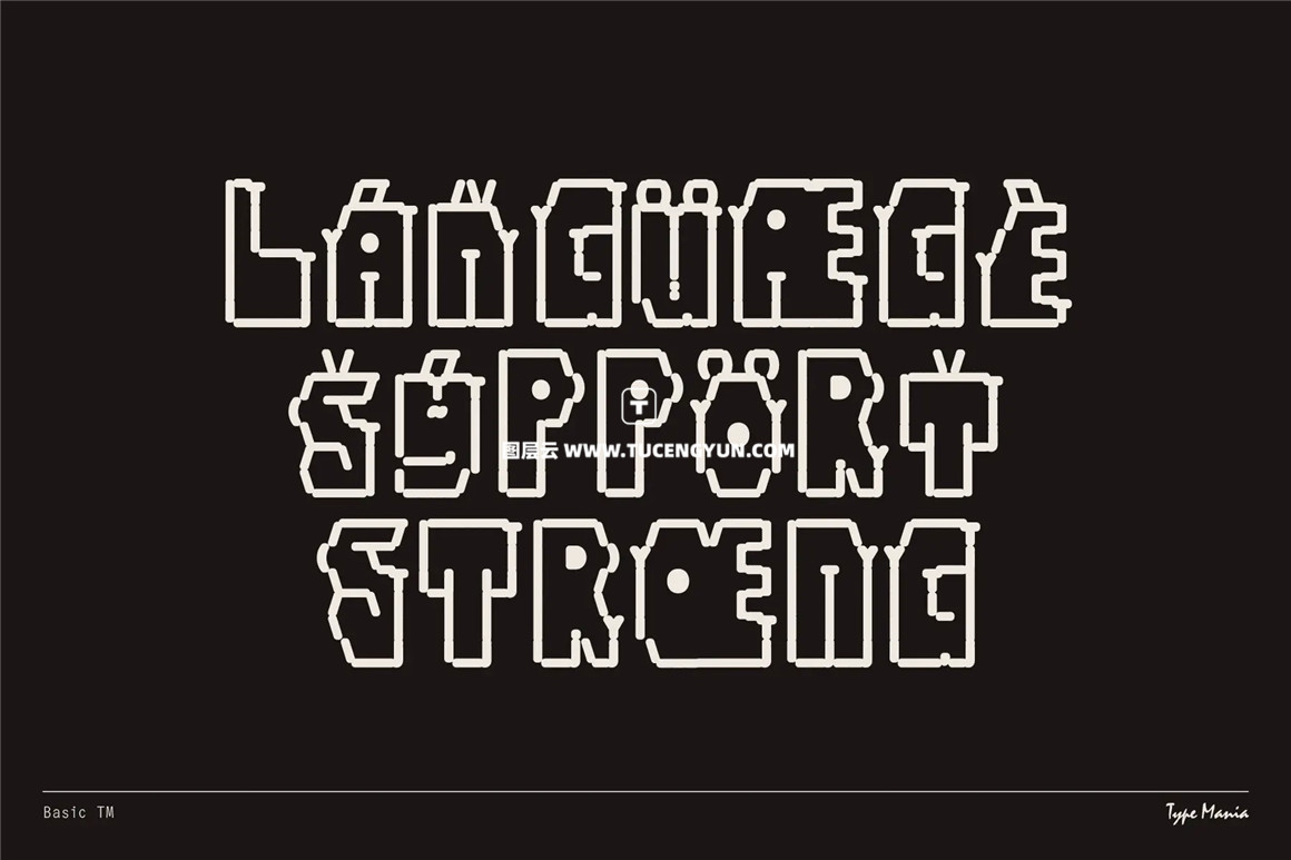 英文字体：复古怀旧ASCII风格计算屏幕网络数字代码艺术标题包装字体 Basic TM – Quirky Computer Font（11323）图层云