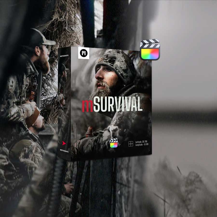 MotionVFX – mSurvival 86个极限生存户外探险栏目包装转场/叠加LUT排版视觉效果FCPX插件（11336）