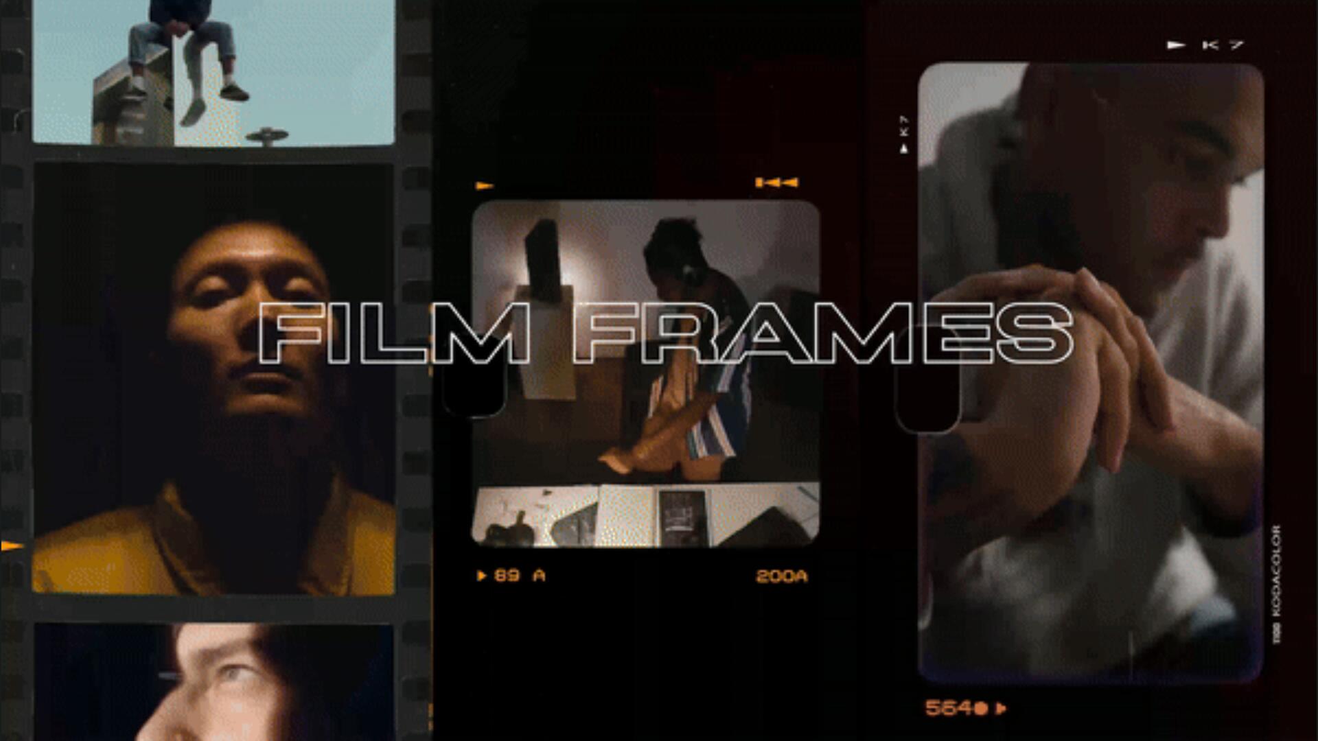 复古美学宝丽来胶片边框电影帧横竖屏框架PNG+MOV叠加层+音效 Retro Reels – Film Frames & Film Mattes（11365）图层云