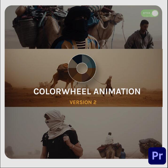 全新创意级高级感色轮动画演示效果动画Premiere Pro预设 Colorwheel Animation V2– Filmspace（11390）图层云