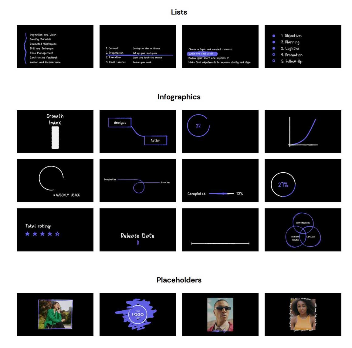 mEssentials Handwritten — Motionvfx 75个复古潦草手写涂鸦风格文字标题动画排版效果转场FCPX插件（11429）图层云