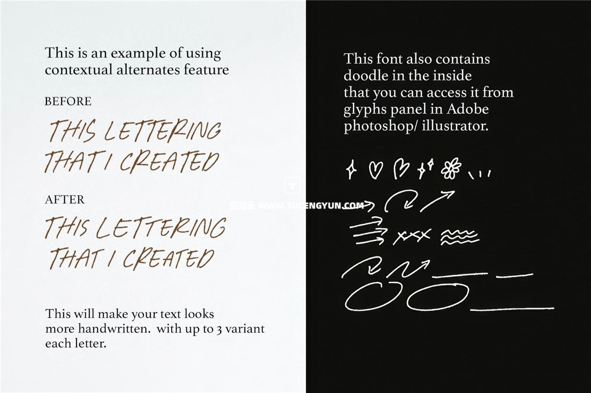 英文字体：复古趣味温暖真实俏皮全大写手写排版装饰字体 Fresh Concept — All-Caps Handwritten Font（11500）图层云